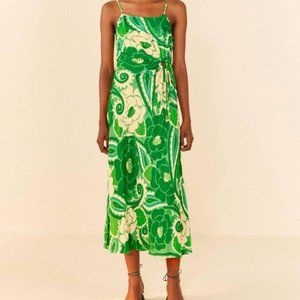 NWT Womens Tropical Groove Circle Cut Out Midi Dress | FARM Rio Dresses - Size M